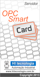 Imagem principal do Aplicativo Servidor OPC para comunicação com Smar Cards.